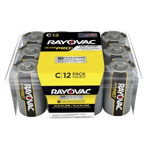 Rayovac Ultra Pro Alkaline C Batteries - For Multipurpose - C - 1.5 V DC - 12 / Pack