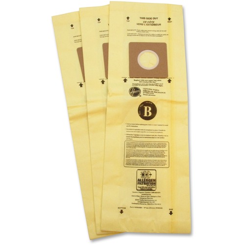 Hoover TaskVac Type-B Allergen Bags - 3 / Pack - Type B - White