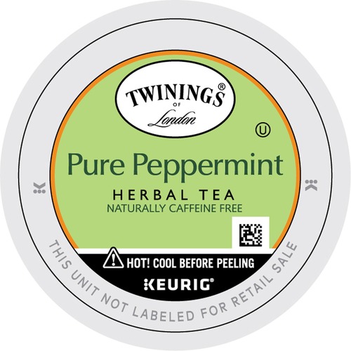 Twinings of London Pure Peppermint Herbal Tea K-Cup - 0.1 oz - 24 / Box