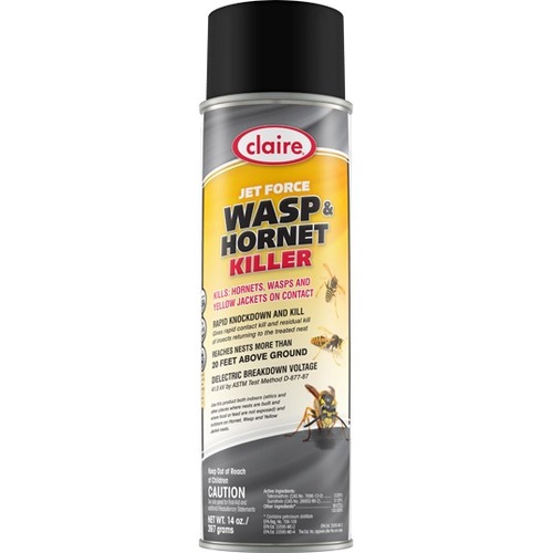 Claire Jet Force Wasp and Hornet Killer - Spray - Kills Wasp, Hornet, Yellow Jacket - 20 fl oz - Clear