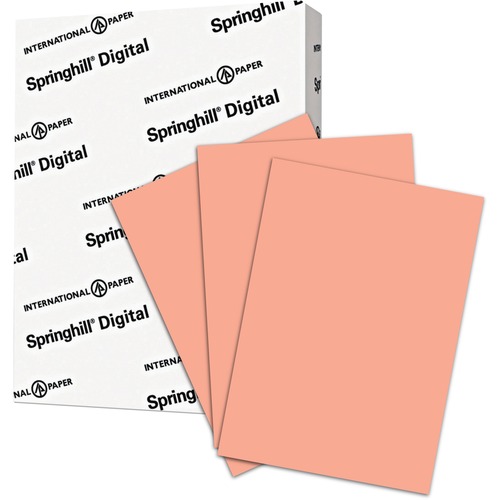 Springhill Multipurpose Cardstock - Salmon - 92 Brightness - Letter - 8 1/2" x 11" - 110 lb Basis Weight - Smooth - 250 / Pack - Salmon