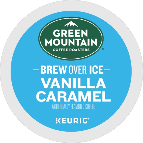 Green Mountain Coffee Roasters® K-Cup Brew Over Ice Vanilla Caramel Coffee - Compatible with Keurig Brewer - Medium - 24 / Box