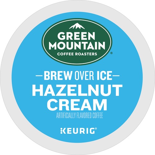 Green Mountain Coffee Roasters® K-Cup Brew Over Ice Hazelnut Cream Coffee - Compatible with Keurig Brewer - Medium - 24 / Box