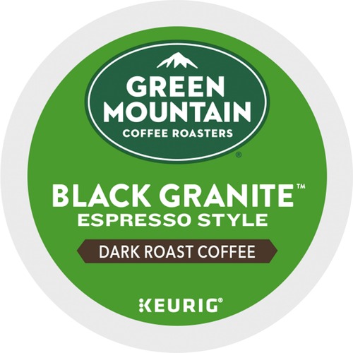 Green Mountain Coffee Roasters® K-Cup Black Granite Espresso Style Coffee - Compatible with Keurig Brewer - Dark - 24 / Box