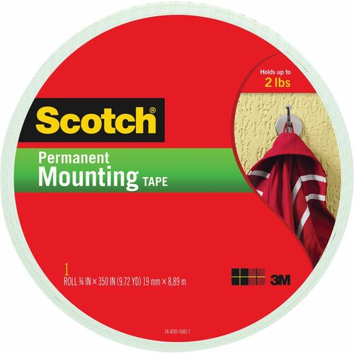 Scotch-Brite Double-sided Permanent Foam Tape - 29.17 ft Length x 0.75" Width - Foam - Beige
