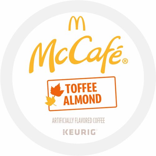 McCafé® K-Cup Toffee Almond Coffee - Compatible with Keurig Brewer - Light - 24 / Box