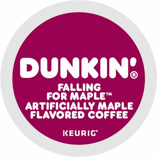 Dunkin' Donuts® K-Cup Falling for Maple Artificially Maple Flavored Coffee - Compatible with Keurig Brewer - Medium - 22 / Box