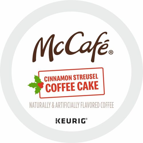 McCafe K-Cup Cinnamon Streusel Cake Coffee - Compatible with Keurig K-Cup Brewer - Light - 24 / Box