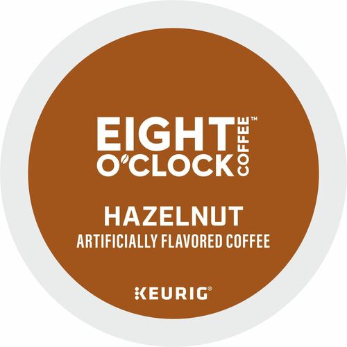 Eight O'Clock K-Cup Hazelnut Coffee - Compatible with Keurig K-Cup Brewer - Medium - 24 K-Cup - 24 / Box
