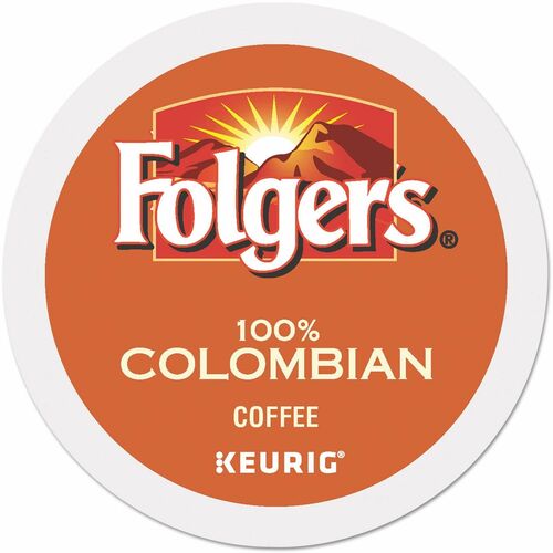 Folger K-Cup 100% Colombian Coffee - Compatible with Keurig K-Cup Brewer - Medium/Dark - 24 K-Cup - 24 / Box