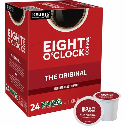 Eight O'Clock K-Cup Original Coffee - Compatible with Keurig K-Cup Brewer - Medium - 24 K-Cup - 24 / Box